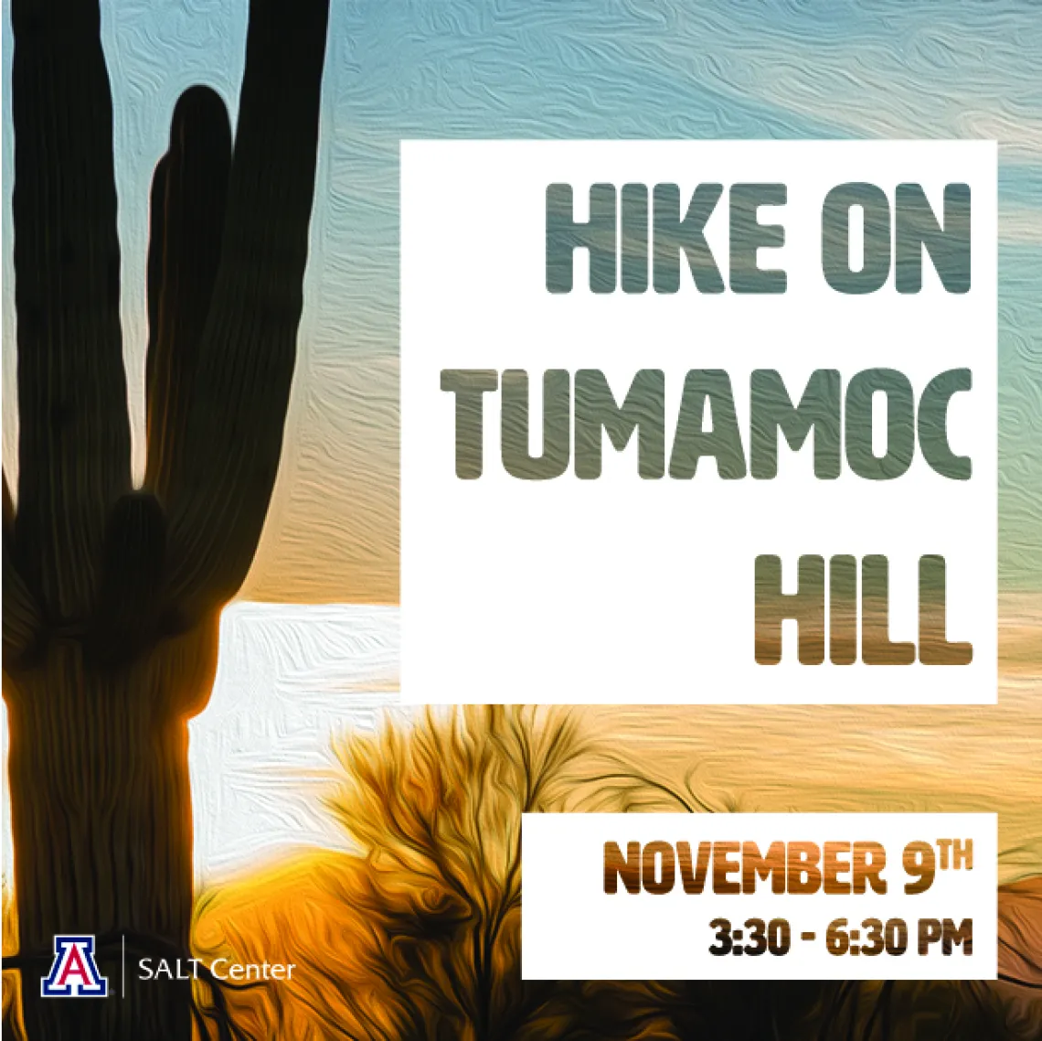 Hike on Tumamoc Hill, November 9th from 3:30 - 6:30 PM