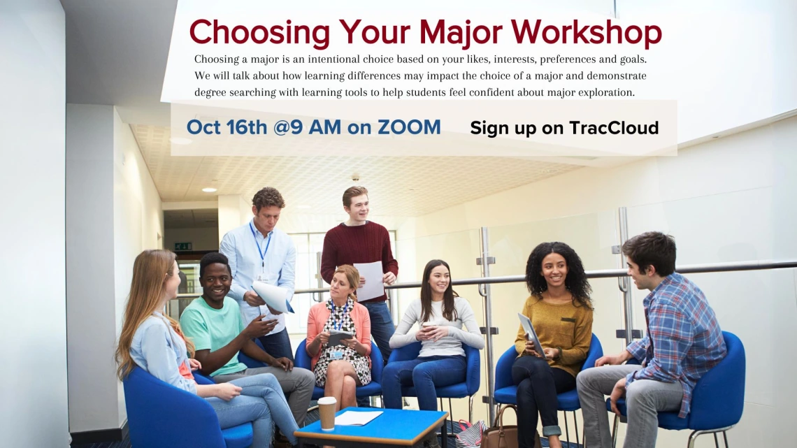 Flyer for Choosing Your Major Workshop