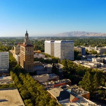 Skyline picture of San Jose, California